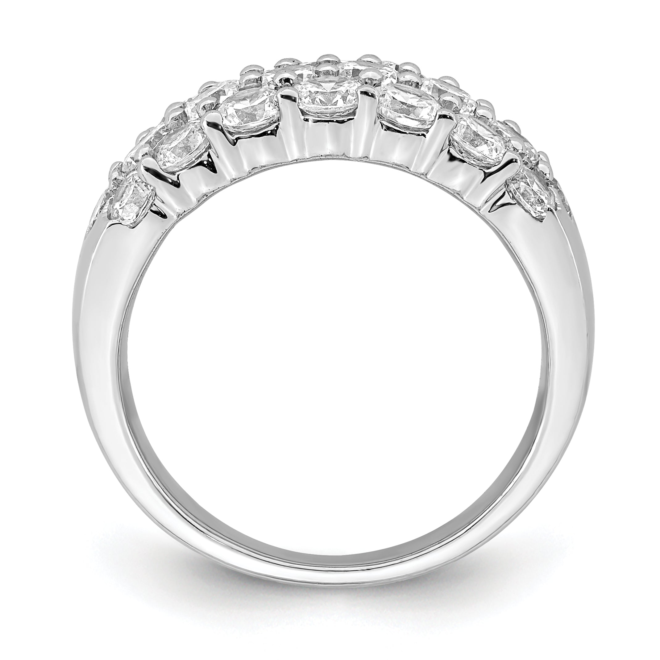 14k White Gold 2 1/2 carat Lab Grown Diamond VS/SI Complete Fashion Band
