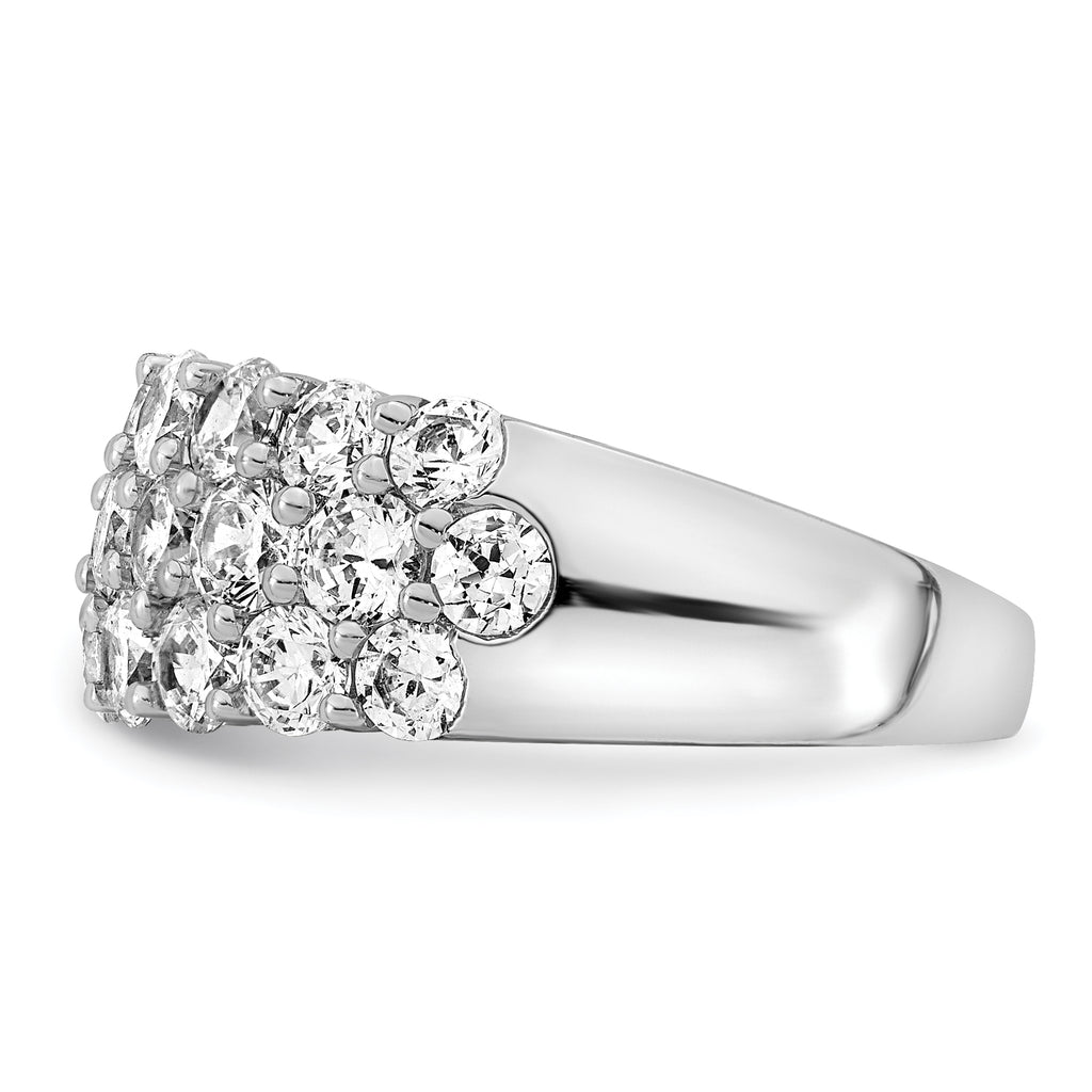 14k White Gold 2 1/2 carat Lab Grown Diamond VS/SI Complete Fashion Band