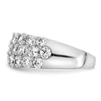 14k White Gold 2 1/2 carat Lab Grown Diamond VS/SI Complete Fashion Band