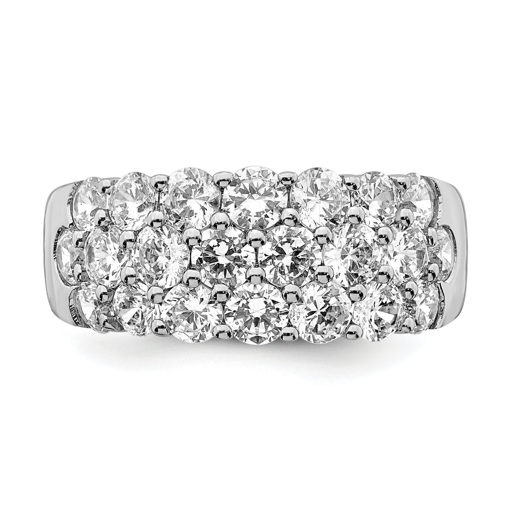 14k White Gold 2 1/2 carat Lab Grown Diamond VS/SI Complete Fashion Band