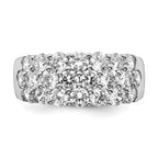 14k White Gold 2 1/2 carat Lab Grown Diamond VS/SI Complete Fashion Band