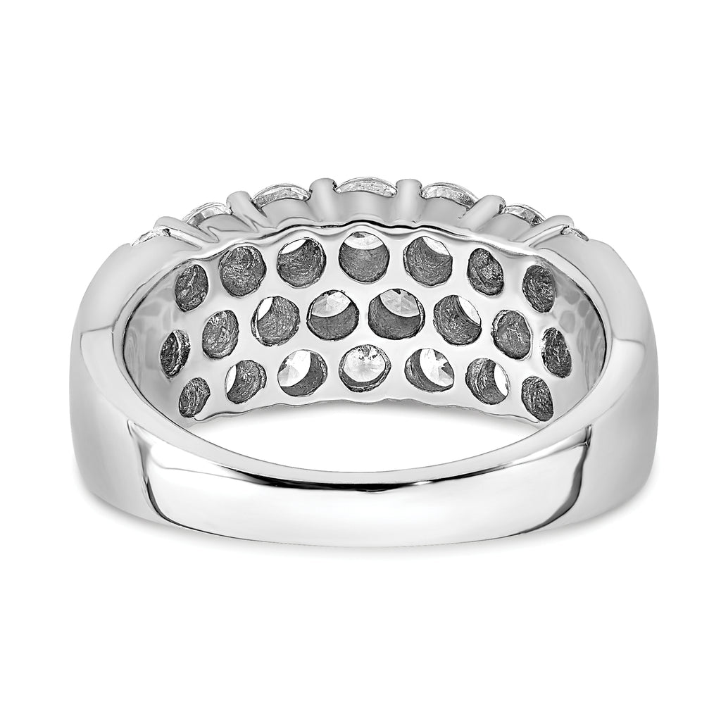 14k White Gold 2 1/2 carat Lab Grown Diamond VS/SI Complete Fashion Band