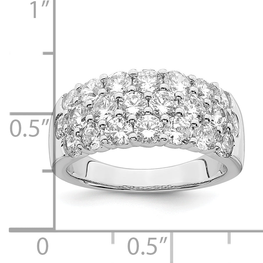 14k White Gold 2 1/2 carat Lab Grown Diamond VS/SI Complete Fashion Band