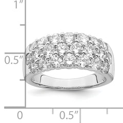 14k White Gold 2 1/2 carat Lab Grown Diamond VS/SI Complete Fashion Band