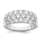 14k White Gold 2 1/2 carat Lab Grown Diamond VS/SI Complete Fashion Band
