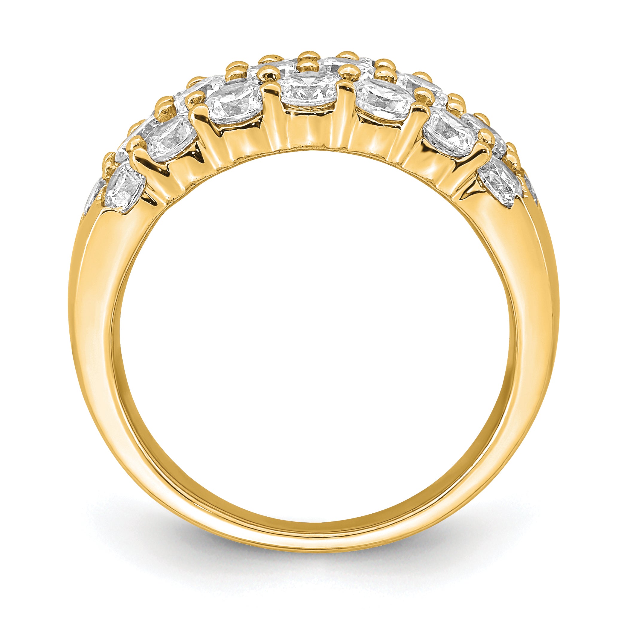 14k 2 1/2 carat Lab Grown Diamond VS/SI Complete Fashion Band Secondary image