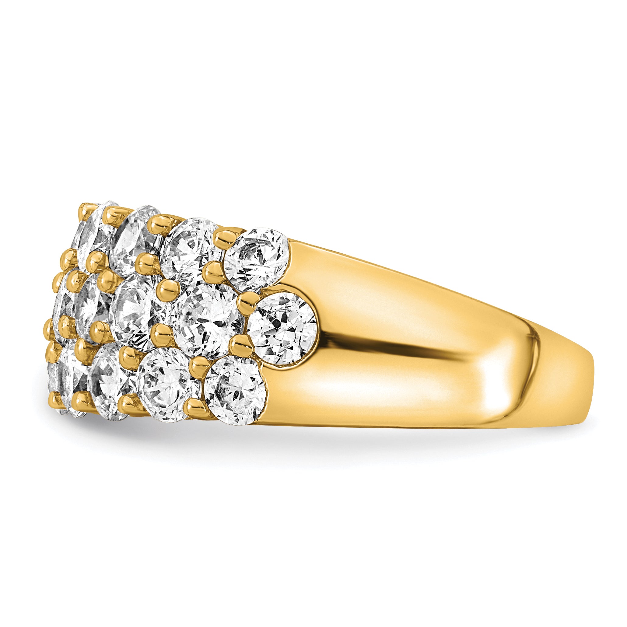 14k 2 1/2 carat Lab Grown Diamond VS/SI Complete Fashion Band