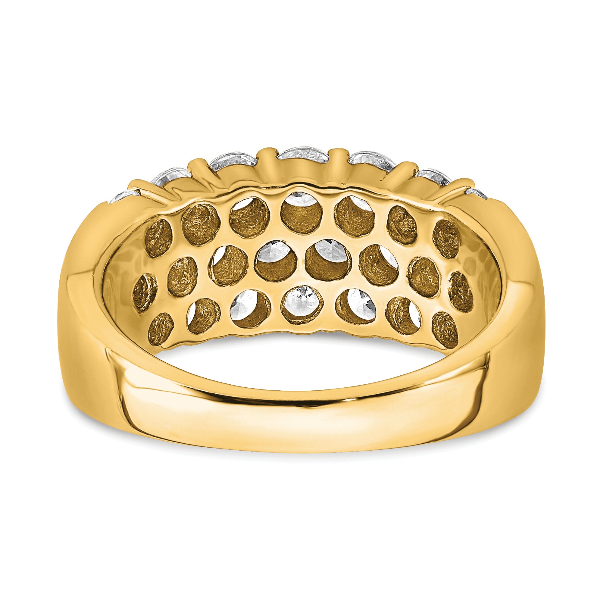 14k 2 1/2 carat Lab Grown Diamond VS/SI Complete Fashion Band