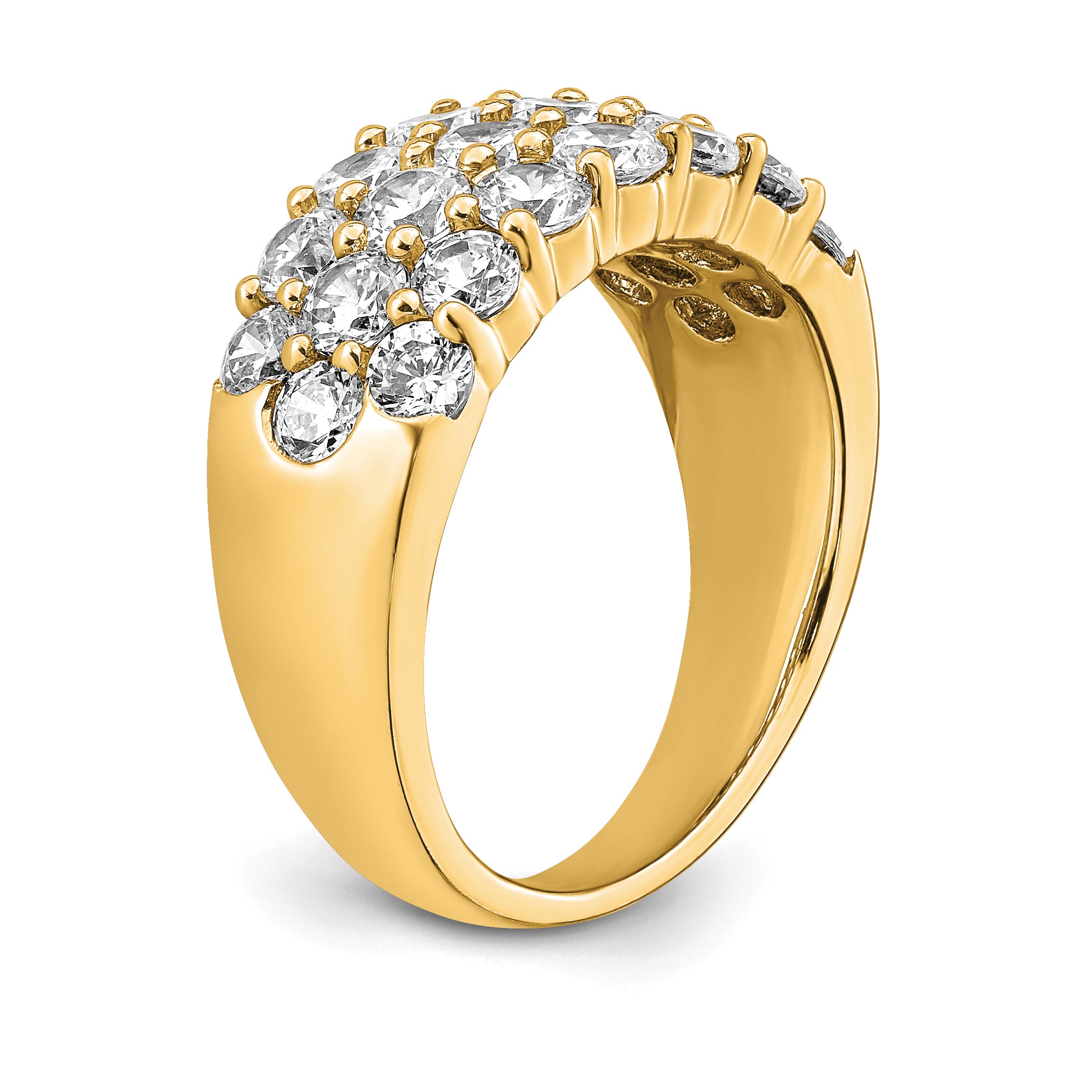 14k 2 1/2 carat Lab Grown Diamond VS/SI Complete Fashion Band