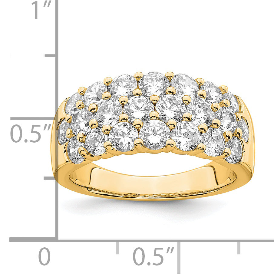 14k 2 1/2 carat Lab Grown Diamond VS/SI Complete Fashion Band