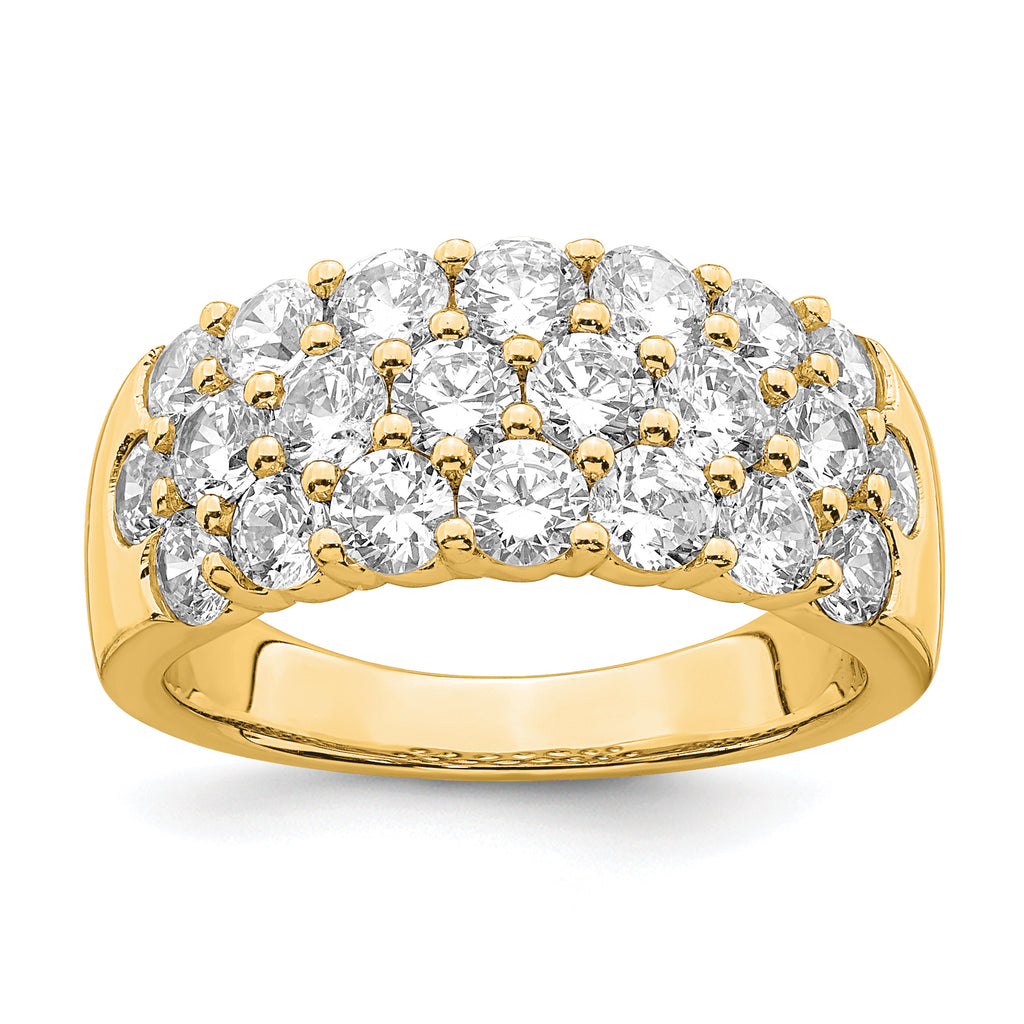 14k 2 1/2 carat Lab Grown Diamond VS/SI Complete Fashion Band
