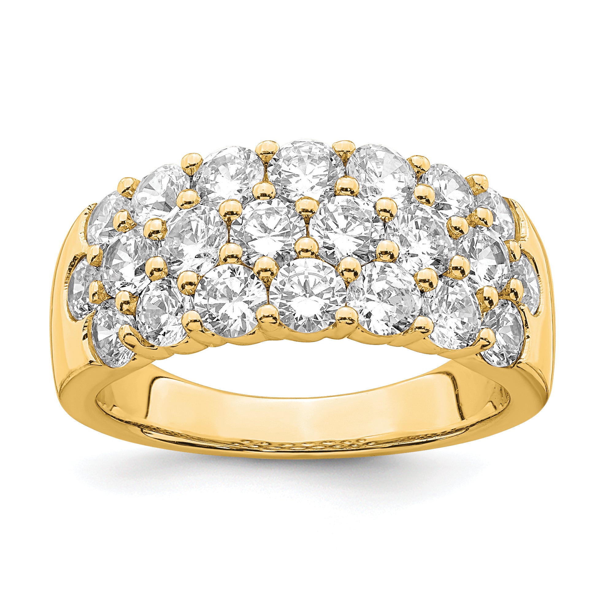 14k 2 1/2 carat Lab Grown Diamond VS/SI Complete Fashion Band