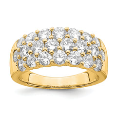 14k 2 1/2 carat Lab Grown Diamond VS/SI Complete Fashion Band