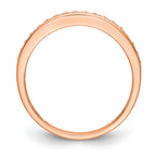 14k Rose Gold 1/6 carat Lab Grown Diamond VS/SI+ G+ Complete Size 9 Wedding Band