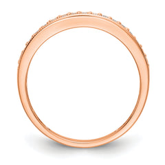 14k Rose Gold 1/6 carat Lab Grown Diamond VS/SI+ G+ Complete Size 9 Wedding Band