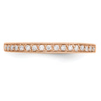 14k Rose Gold 1/6 carat Lab Grown Diamond VS/SI+ G+ Complete Size 9 Wedding Band