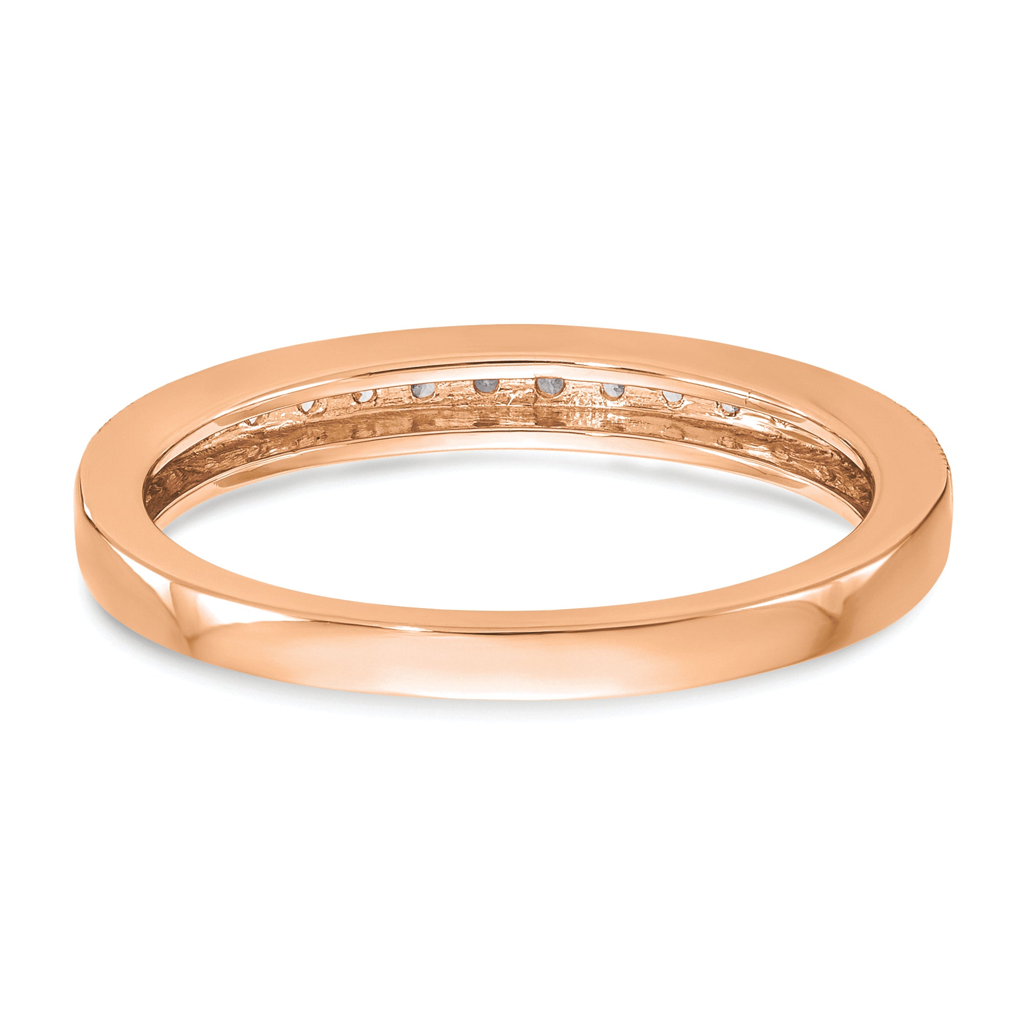 14k Rose Gold 1/6 carat Lab Grown Diamond VS/SI+ G+ Complete Size 9 Wedding Band