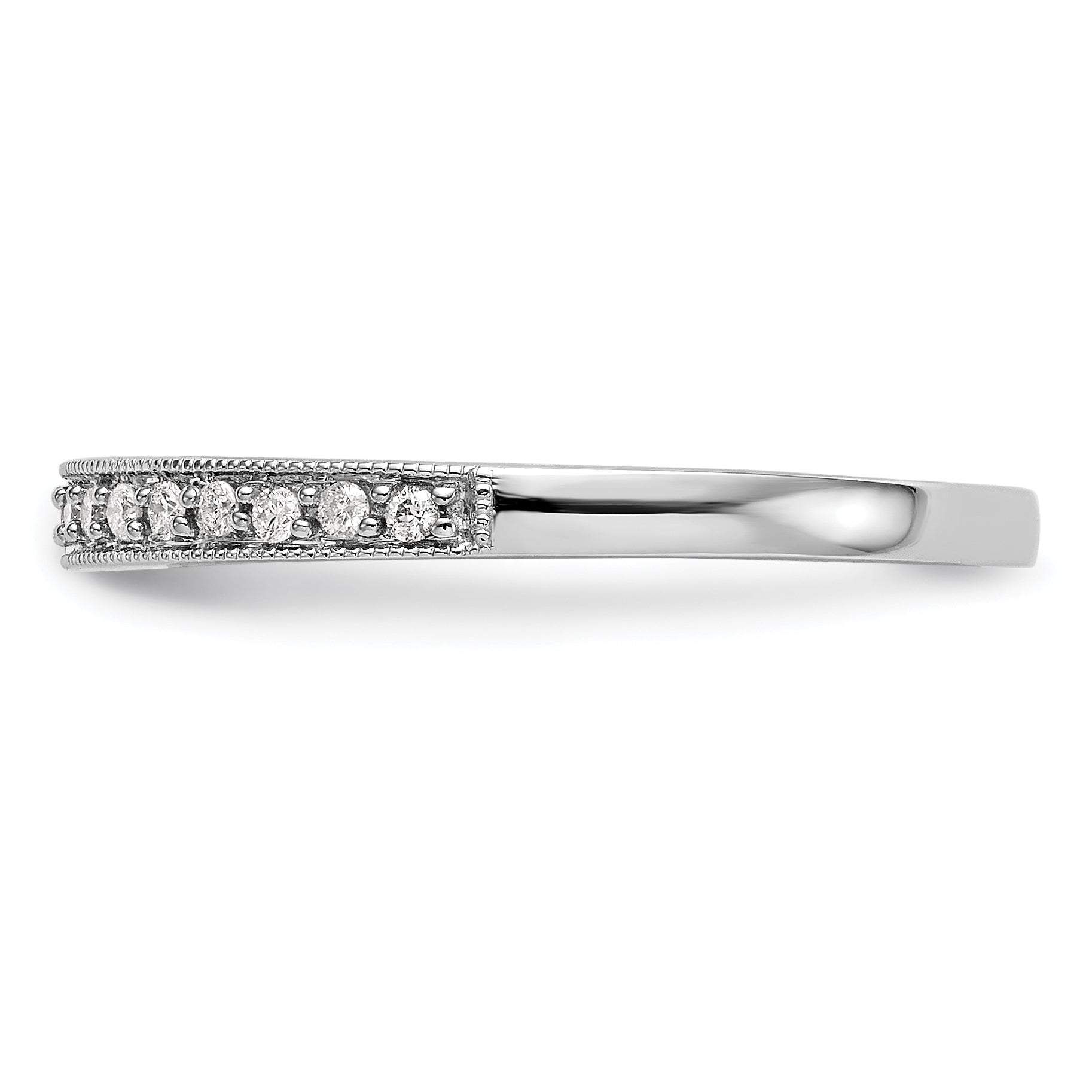 14k White Gold 1/6 carat Lab Grown Diamond VS/SI+ G+ Complete Size 9 Wedding Band