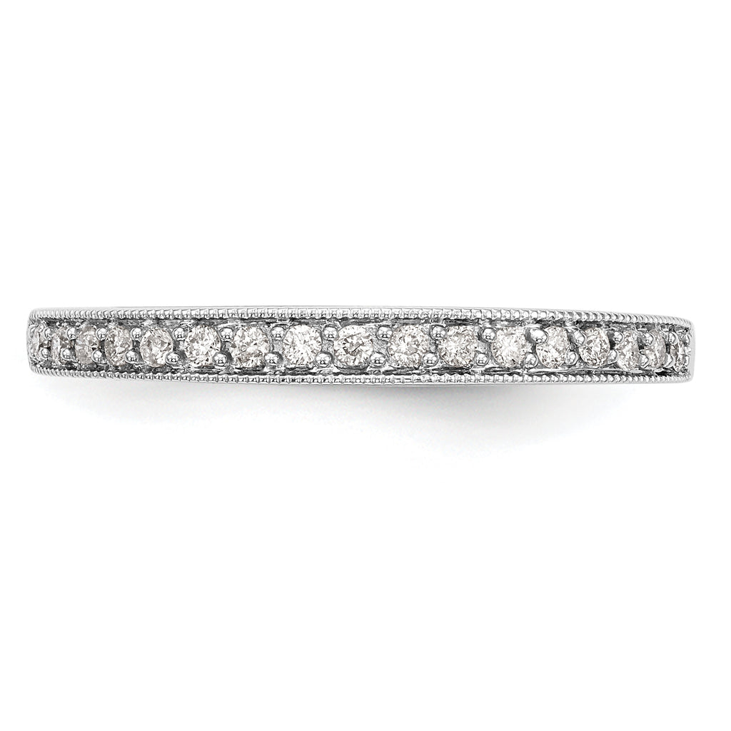 14k White Gold 1/6 carat Lab Grown Diamond VS/SI+ G+ Complete Size 9 Wedding Band