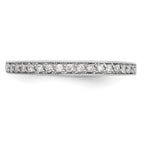14k White Gold 1/6 carat Lab Grown Diamond VS/SI+ G+ Complete Size 9 Wedding Band