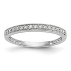 14k White Gold 1/6 carat Lab Grown Diamond VS/SI+ G+ Complete Size 7 Wedding Band