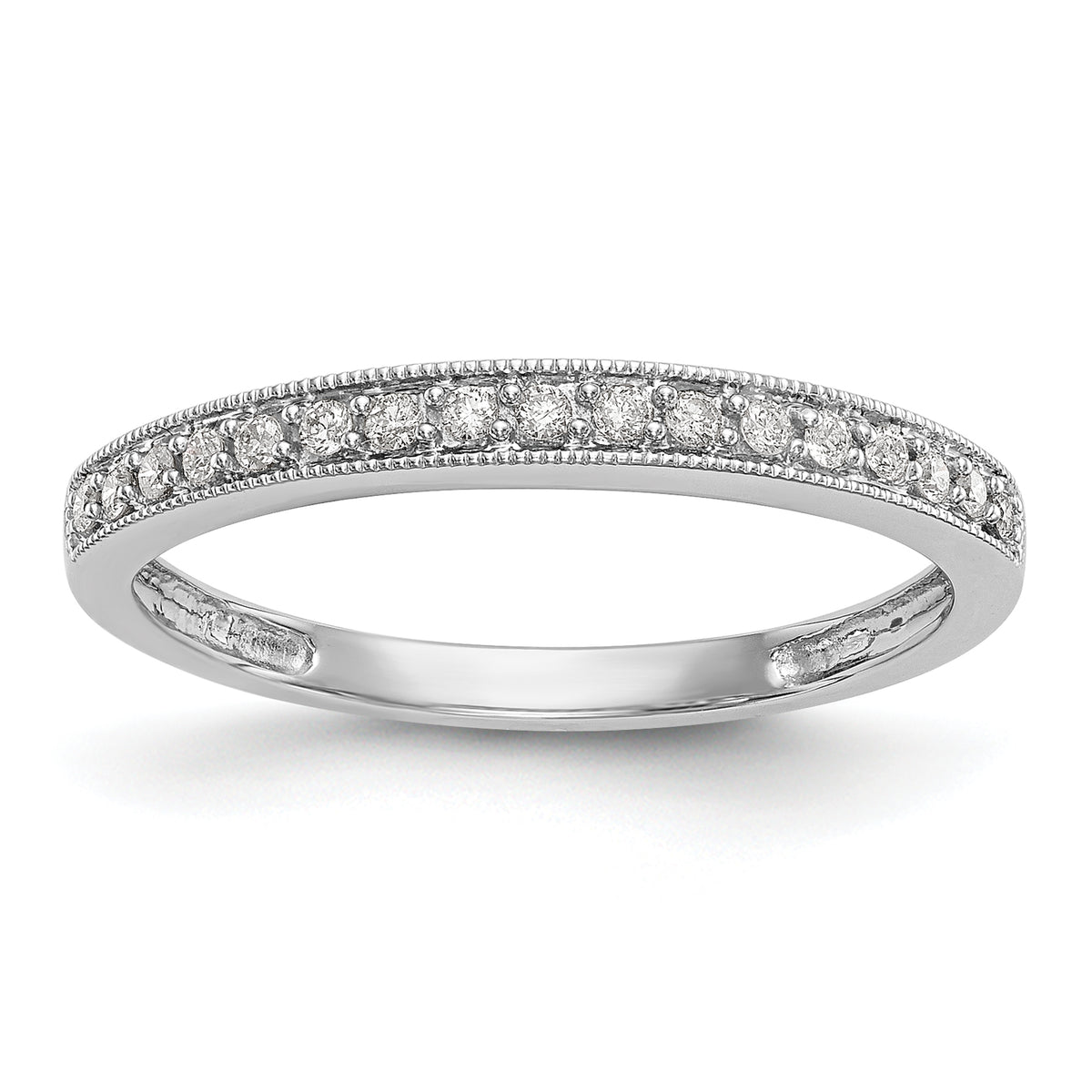 14k White Gold 1/6 carat Lab Grown Diamond VS/SI+ G+ Complete Size 9 Wedding Band