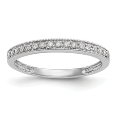 14k White Gold 1/6 carat Lab Grown Diamond VS/SI+ G+ Complete Size 9 Wedding Band