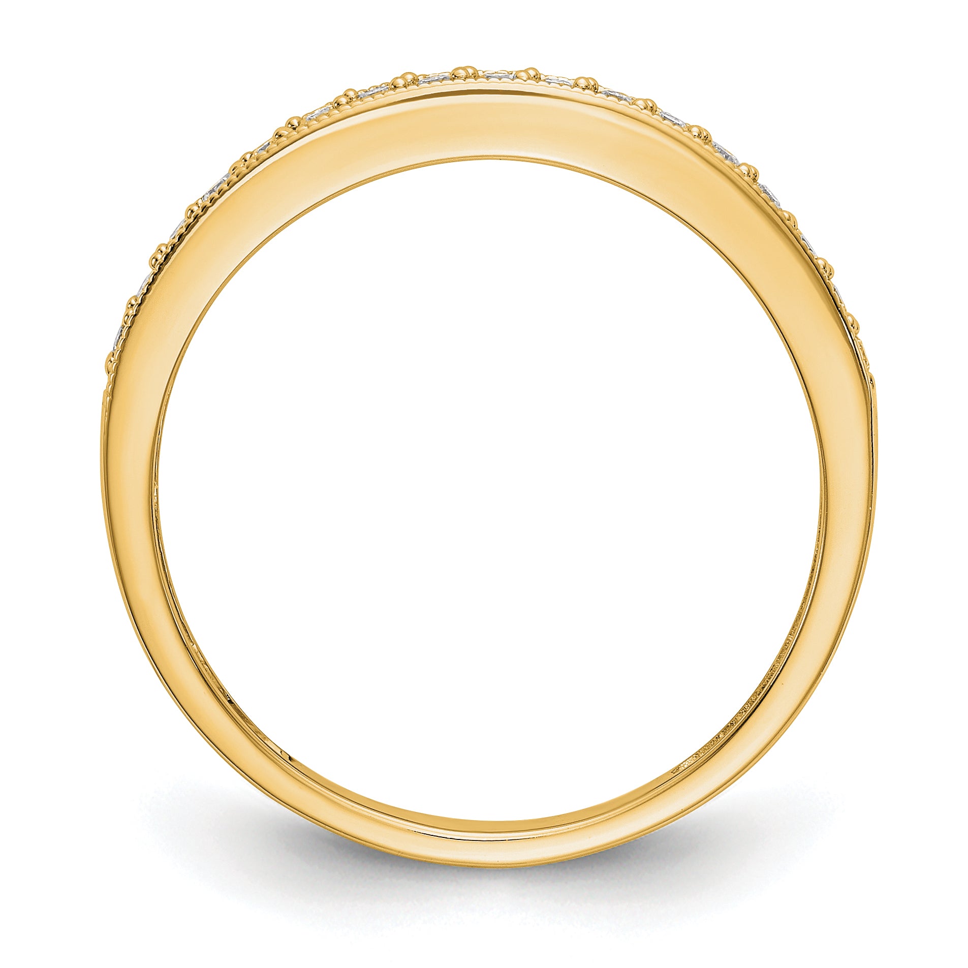 14k 1/6 carat Lab Grown Diamond VS/SI+ G+ Complete Size 5 Wedding Band Secondary image