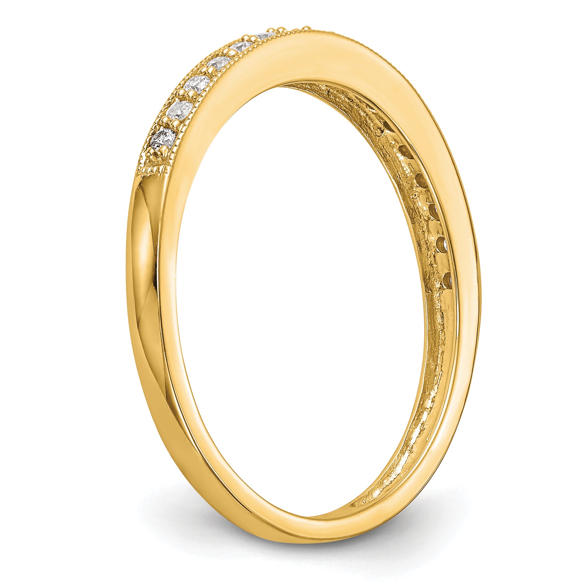 14k 1/6 carat Lab Grown Diamond VS/SI+ G+ Complete Size 9 Wedding Band
