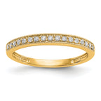 14k 1/6 carat Lab Grown Diamond VS/SI+ G+ Complete Size 7 Wedding Band