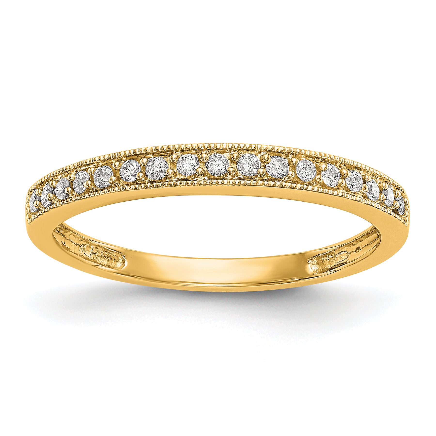 14k 1/6 carat Lab Grown Diamond VS/SI+ G+ Complete Size 7 Wedding Band
