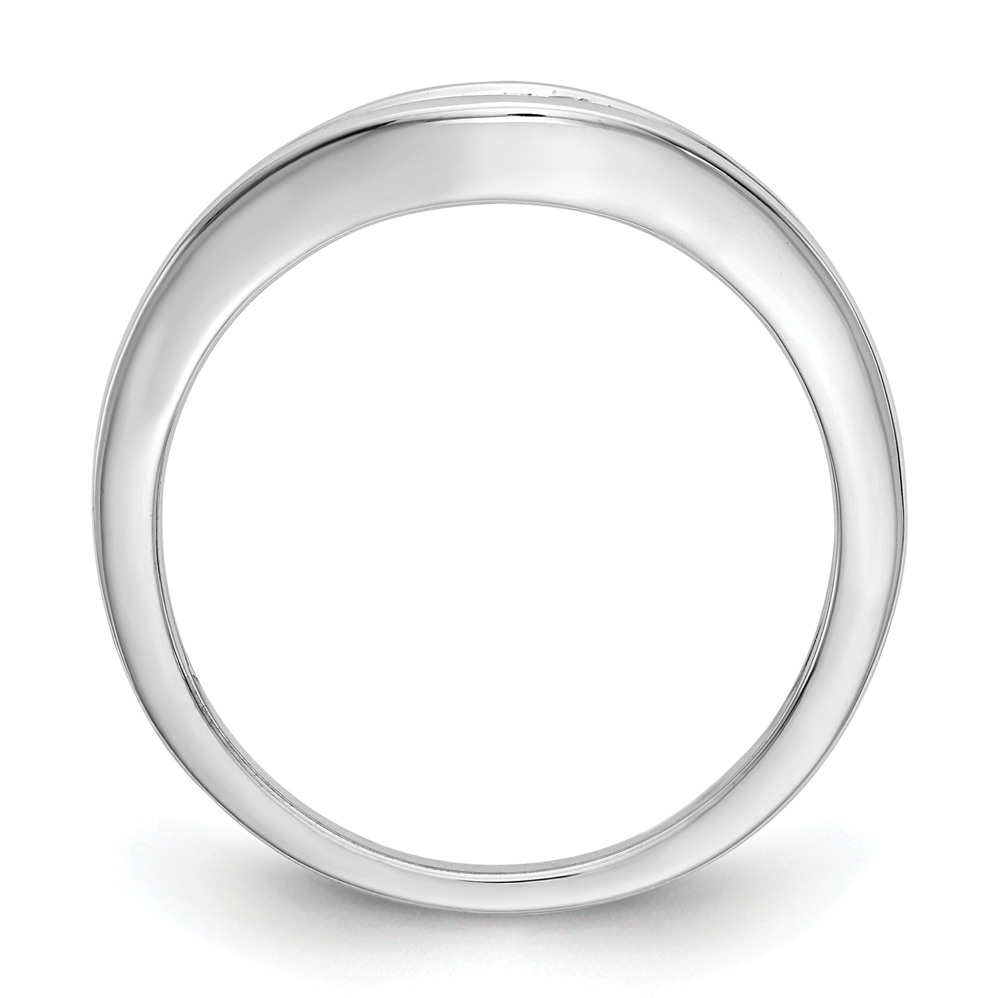 14k White Gold 1/5 carat Lab Grown Diamond VS/SI+ G+ Complete Fashion Band Secondary image