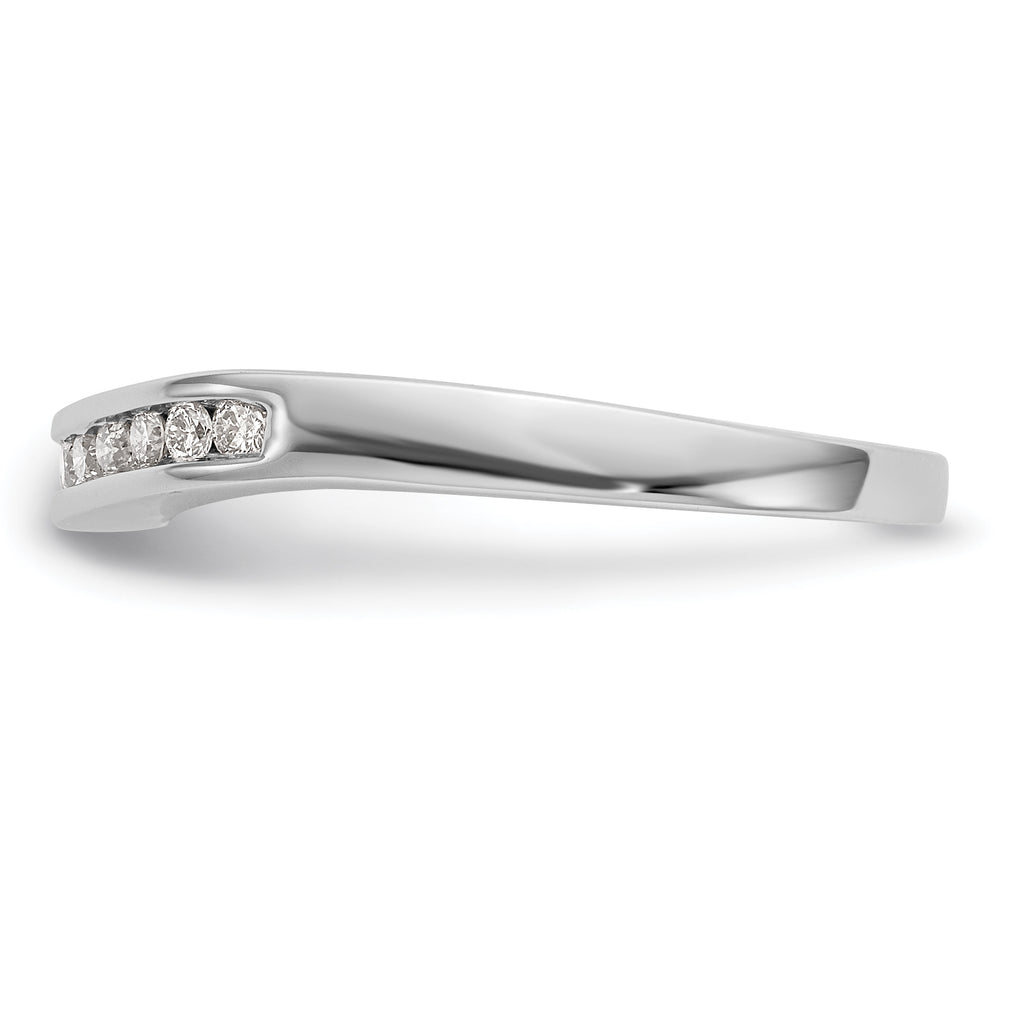 14k White Gold 1/5 carat Lab Grown Diamond VS/SI+ G+ Complete Fashion Band