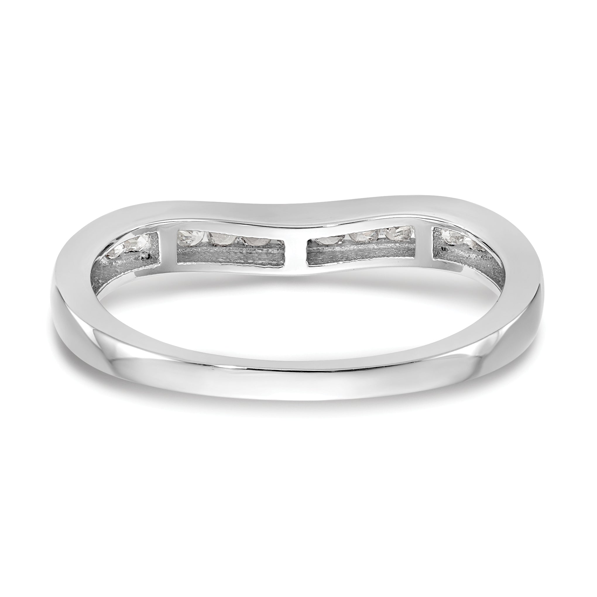 14k White Gold 1/5 carat Lab Grown Diamond VS/SI+ G+ Complete Fashion Band