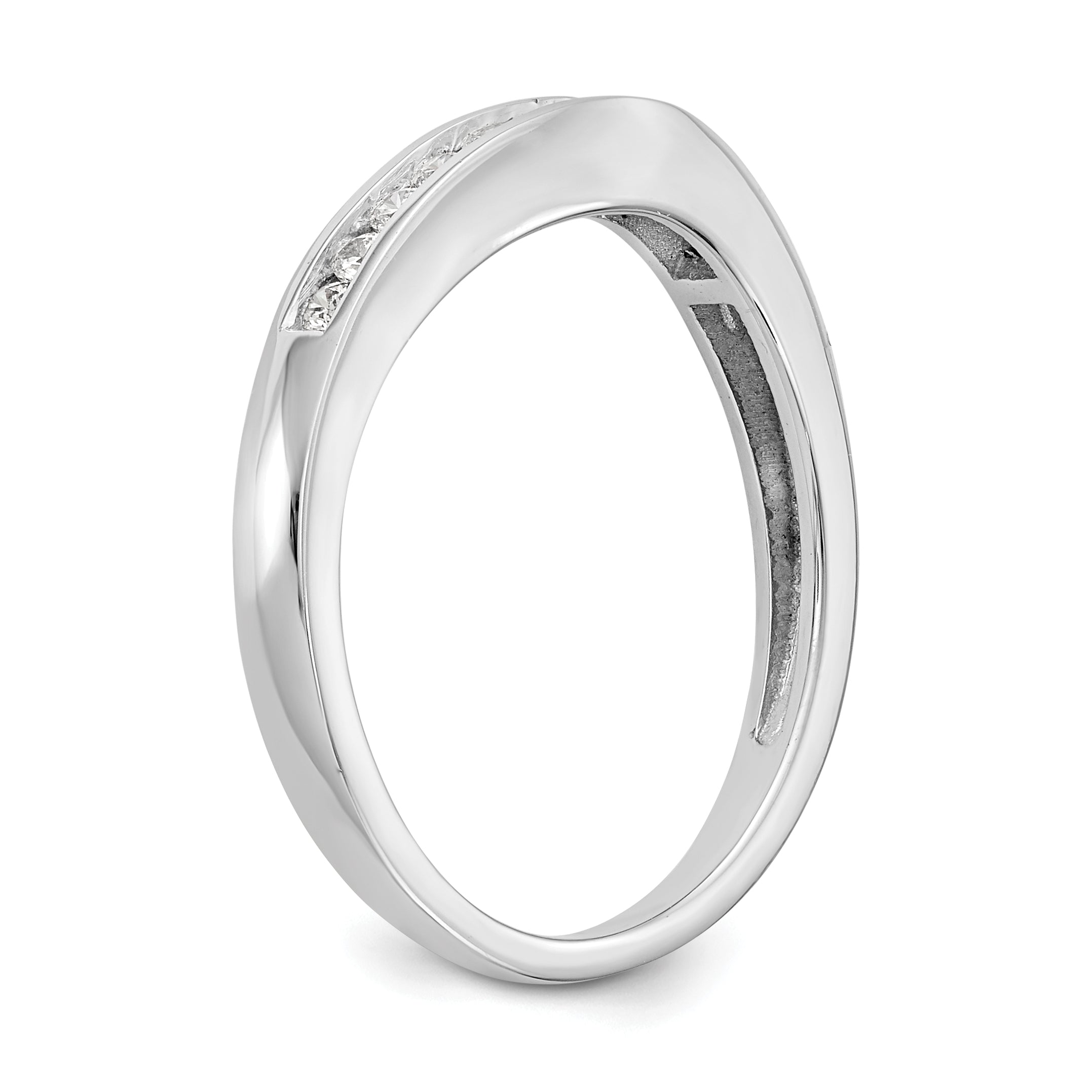 14k White Gold 1/5 carat Lab Grown Diamond VS/SI+ G+ Complete Fashion Band