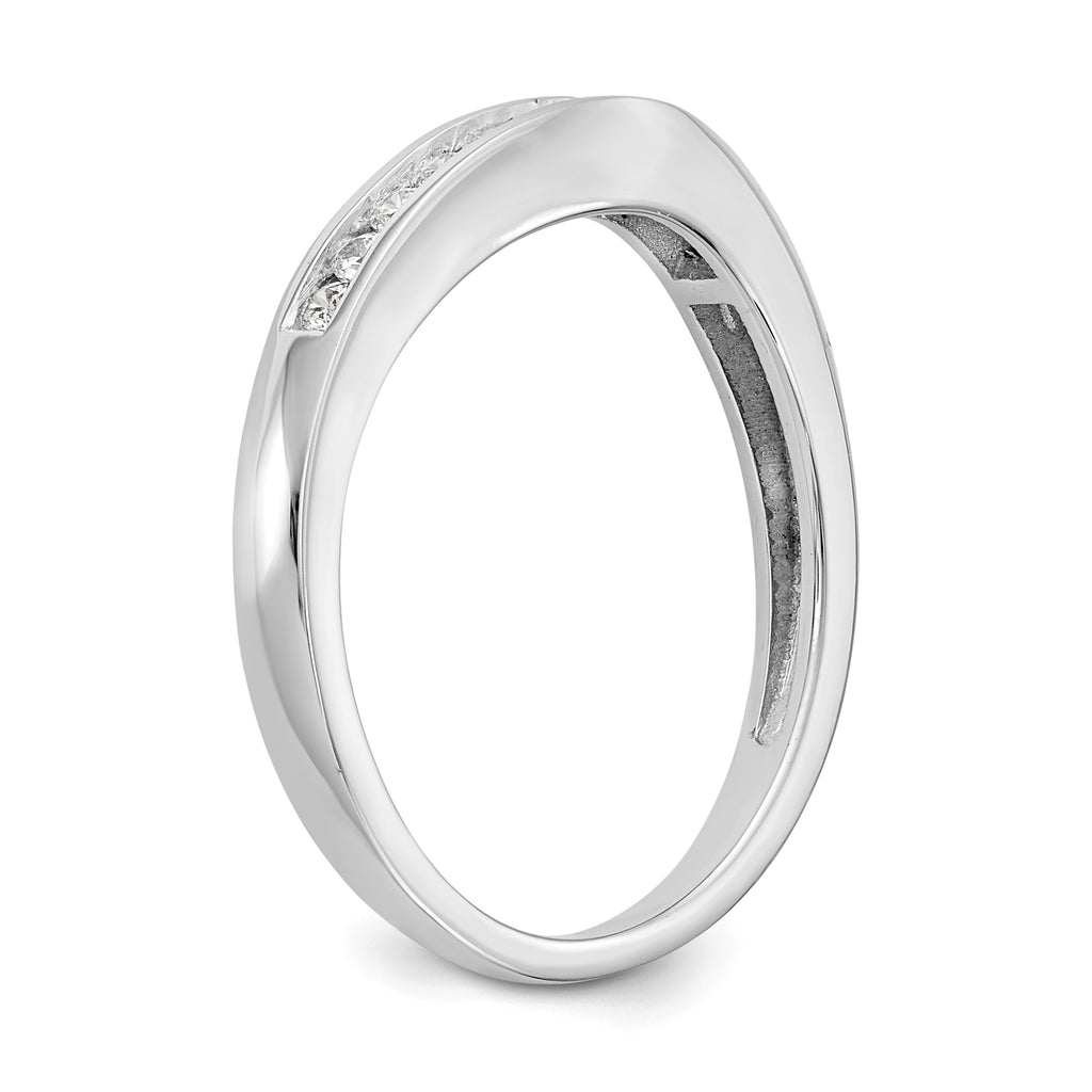 14k White Gold 1/5 carat Lab Grown Diamond VS/SI+ G+ Complete Fashion Band