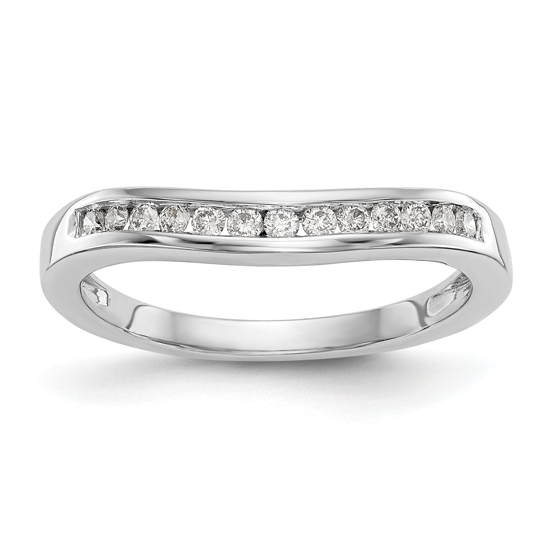 14k White Gold 1/5 carat Lab Grown Diamond VS/SI+ G+ Complete Fashion Band Main image