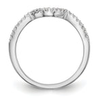 14k White Gold 1/6 carat Lab Grown Diamond VS/SI+ G+ Complete Concaved Band