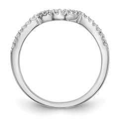 14k White Gold 1/6 carat Lab Grown Diamond VS/SI+ G+ Complete Concaved Band