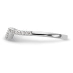 14k White Gold 1/6 carat Lab Grown Diamond VS/SI+ G+ Complete Concaved Band