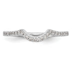 14k White Gold 1/6 carat Lab Grown Diamond VS/SI+ G+ Complete Concaved Band