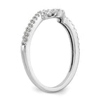 14k White Gold 1/6 carat Lab Grown Diamond VS/SI+ G+ Complete Concaved Band