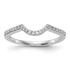 14k White Gold 1/6 carat Lab Grown Diamond VS/SI+ G+ Complete Concaved Band