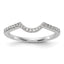 14k White Gold 1/6 carat Lab Grown Diamond VS/SI+ G+ Complete Concaved Band