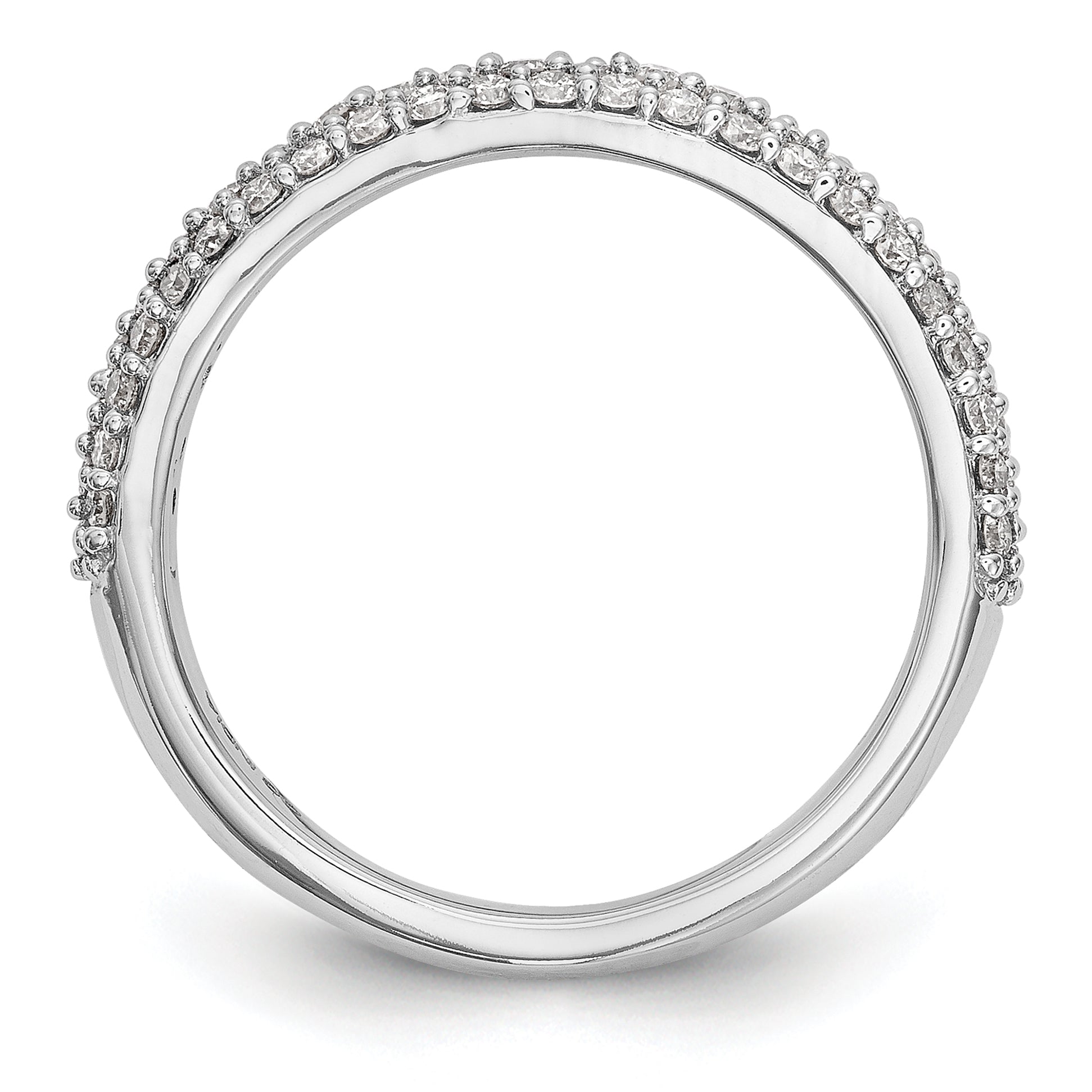 14k White Gold 1/2 carat Lab Grown Diamond VS/SI+ G+ Complete Micro Pav‚ Band