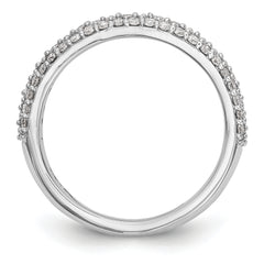 14k White Gold 1/2 carat Lab Grown Diamond VS/SI+ G+ Complete Micro Pav‚ Band