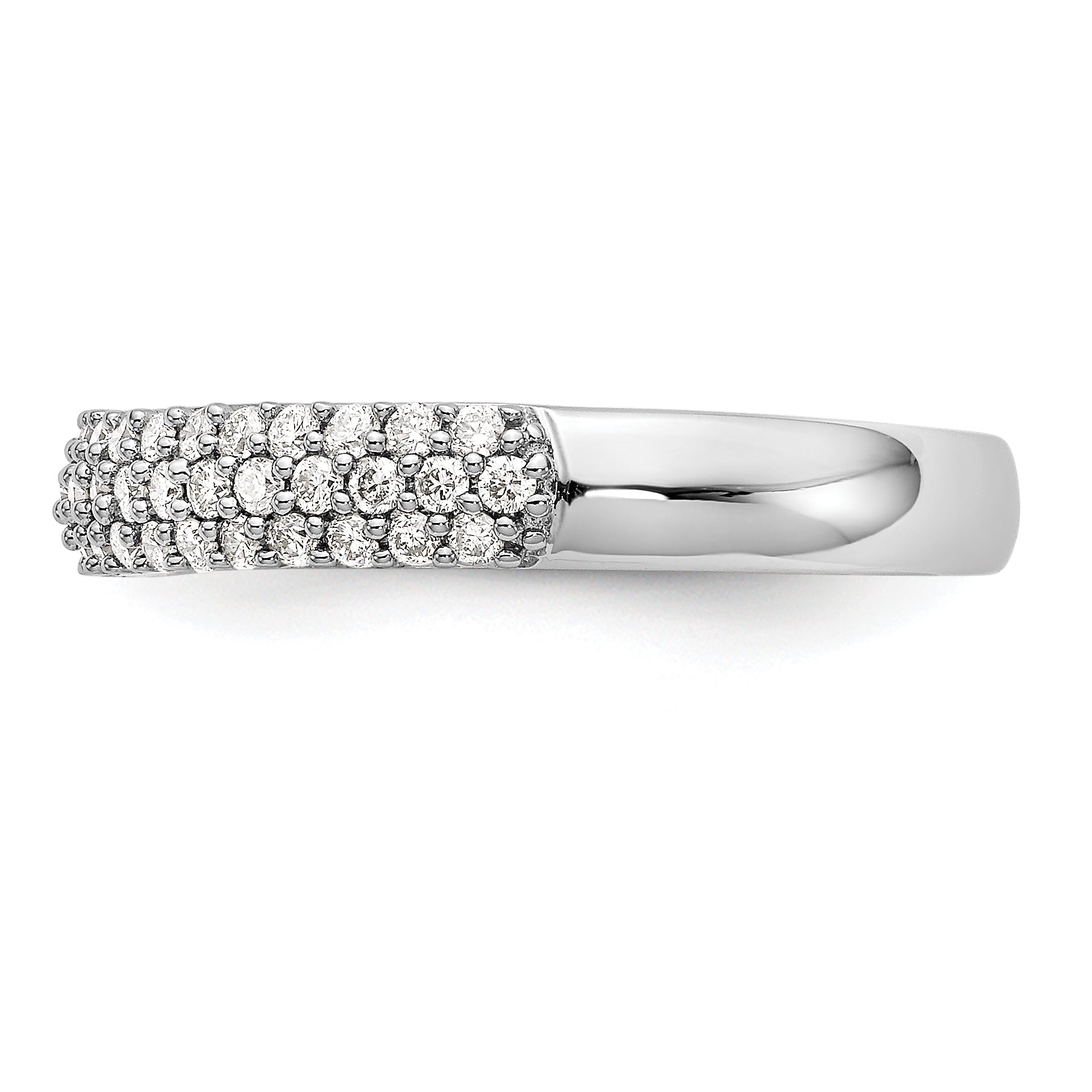 14k White Gold 1/2 carat Lab Grown Diamond VS/SI+ G+ Complete Micro Pav‚ Band