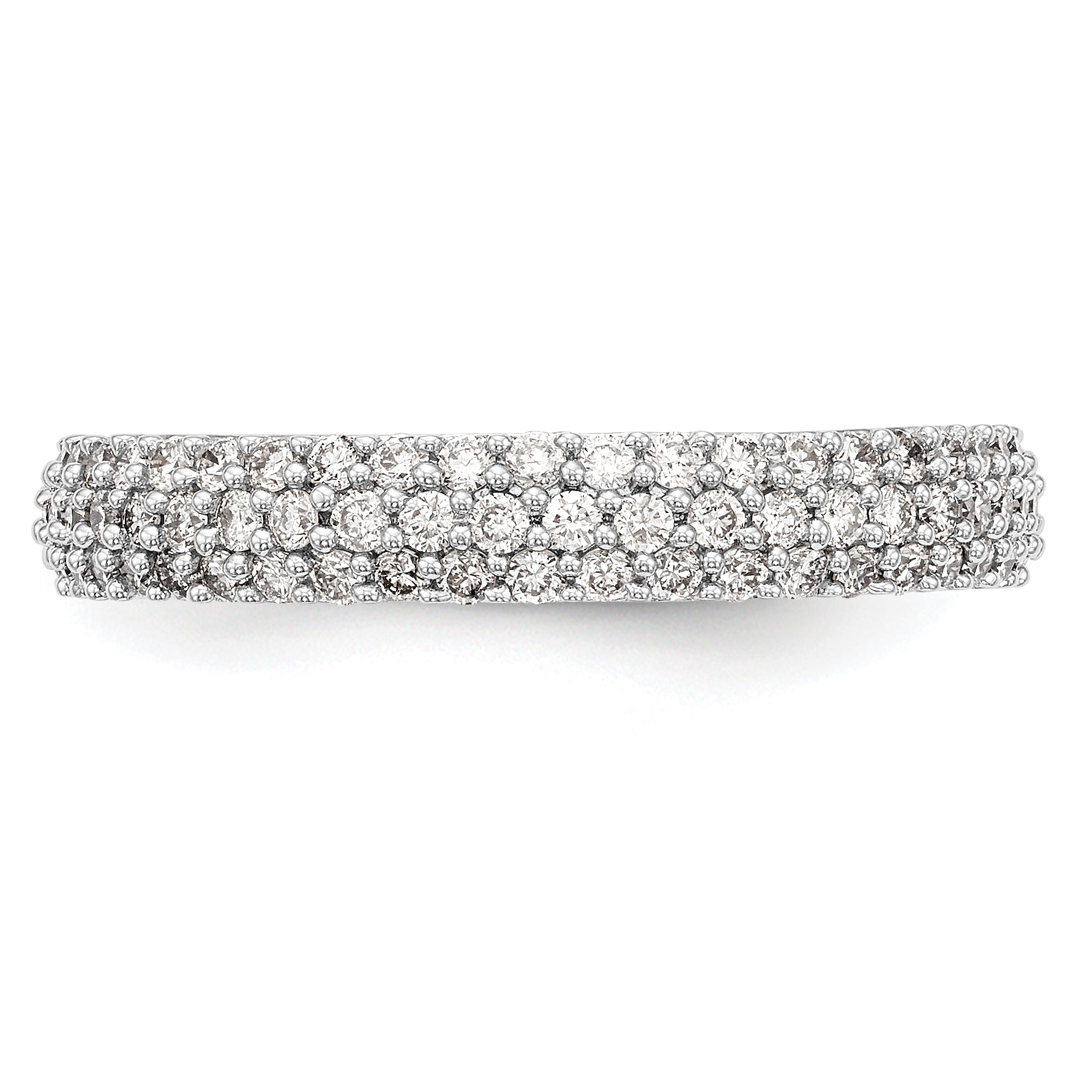 14k White Gold 1/2 carat Lab Grown Diamond VS/SI+ G+ Complete Micro Pav‚ Band