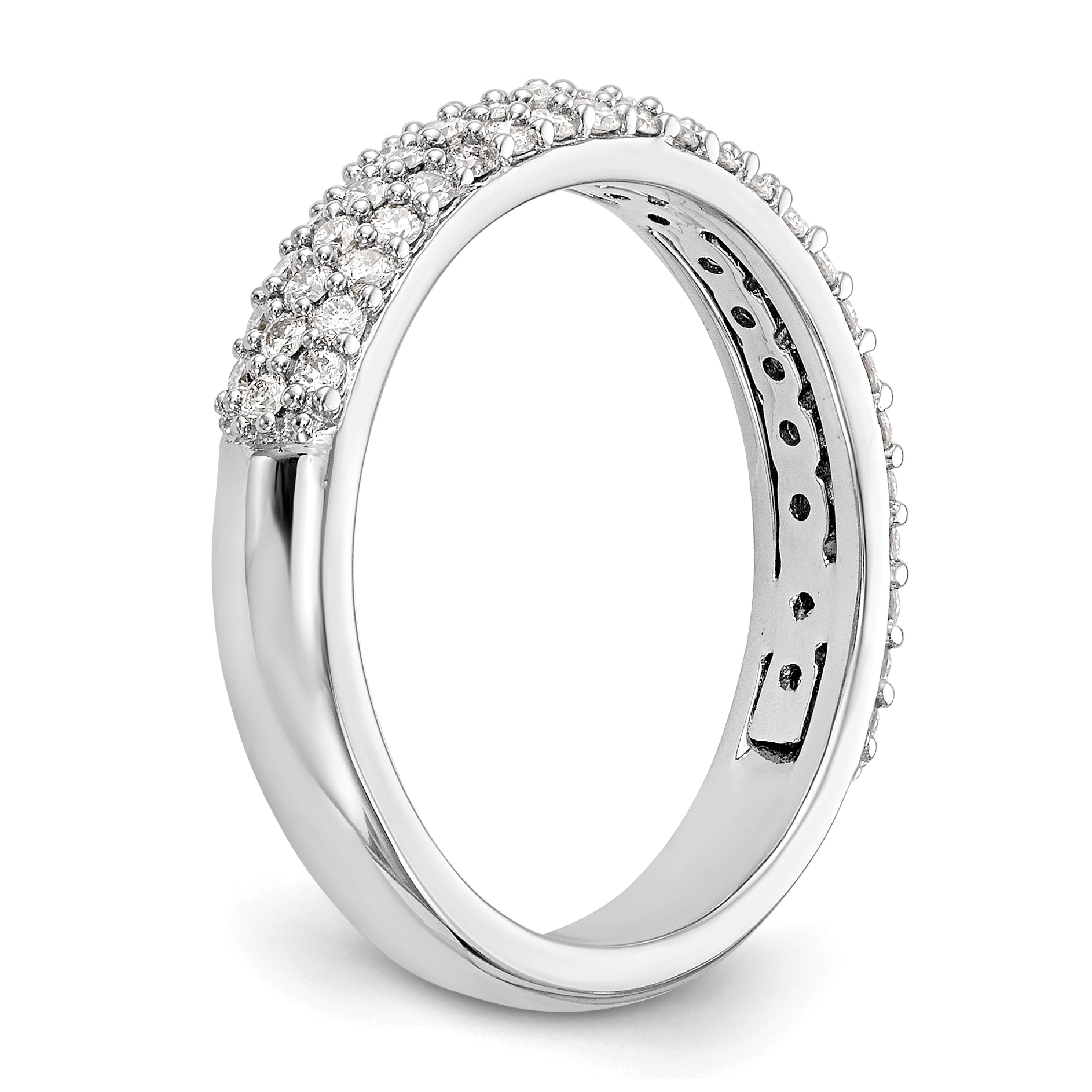 14k White Gold 1/2 carat Lab Grown Diamond VS/SI+ G+ Complete Micro Pav‚ Band
