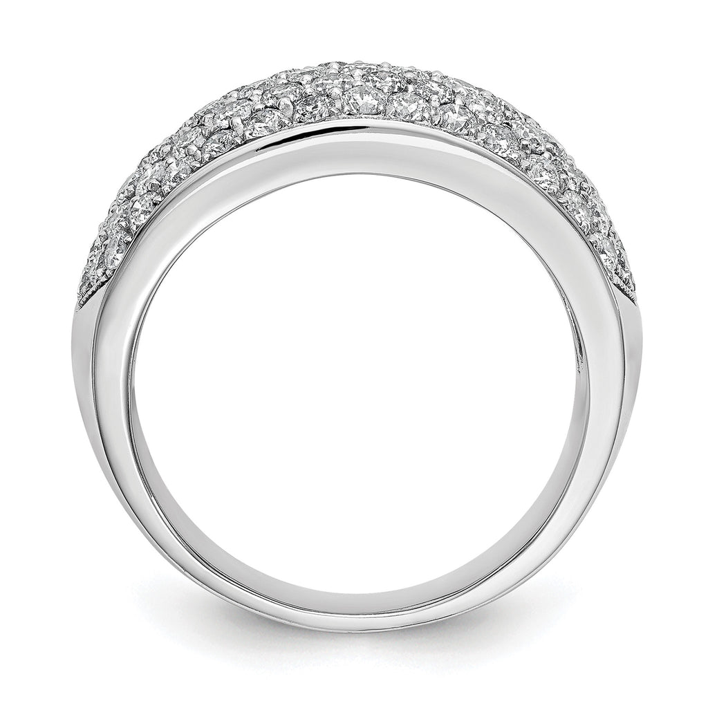 Lab-Grown Diamond Wedding Band in 14K White Gold, 9.1mm (1 5/8 ct. tw.), Size 7 - Sophia Jewelers
